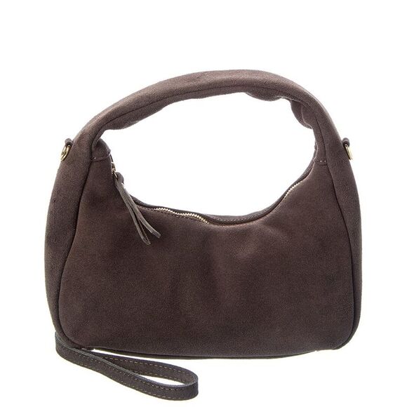 Persaman New York Handbags - Persaman New York Suede Shoulder Bag, Brown